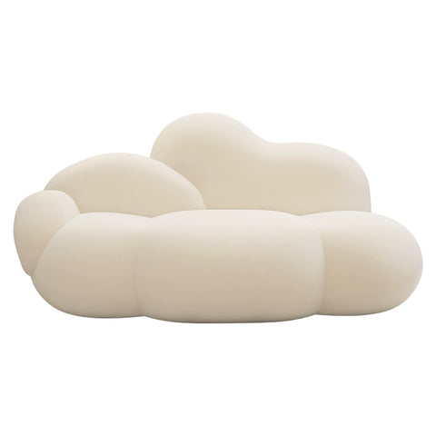 Cream wind cloud single sofa balcony leisure chair lazy new bedroom room small sofa