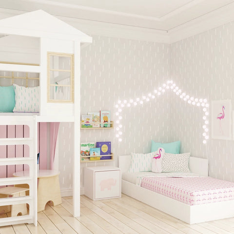 Girls Multifunctional Princess High and Low Bed