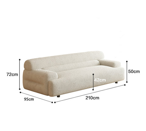 French lamb cream sofa