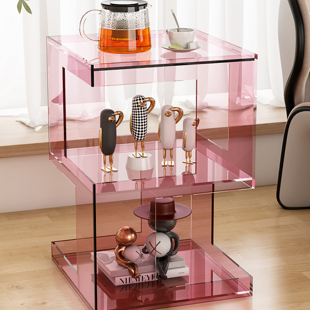 Acrylic rack bedside table creative storage storage rack