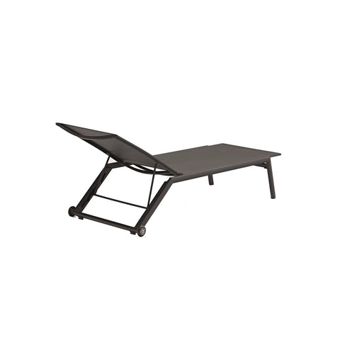 Charcoal Lounger with Wheelsgarden