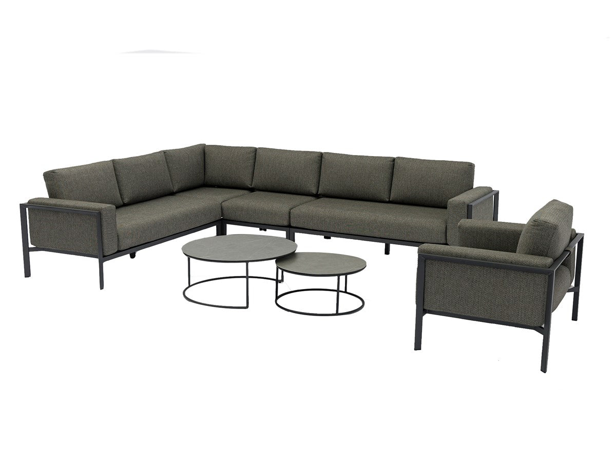 L-Shape Sofa Set with Duo Coffee Tablegarden