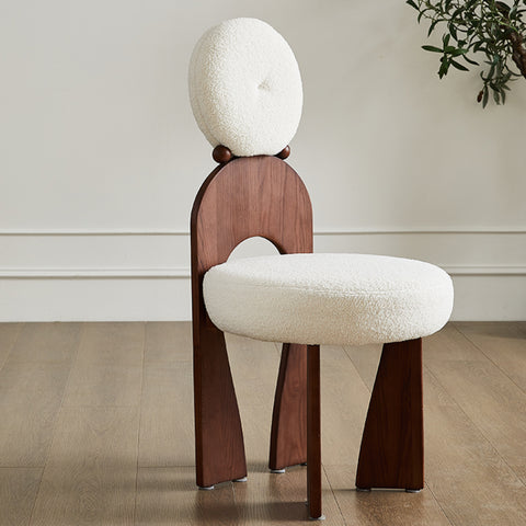 Designer's premium white wax wood chair