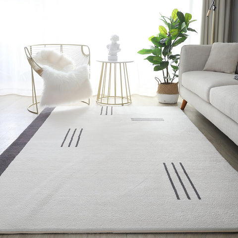 Imitation cashmere living room carpet simple home bedside blanket bedroom cloakroom fresh floor mat large area plush blanket