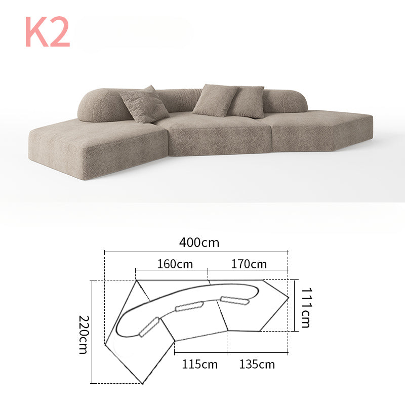 Italian modular fabric sofa