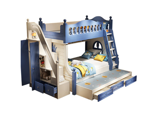 Children&#039;s bed bunk bed slide combination bed