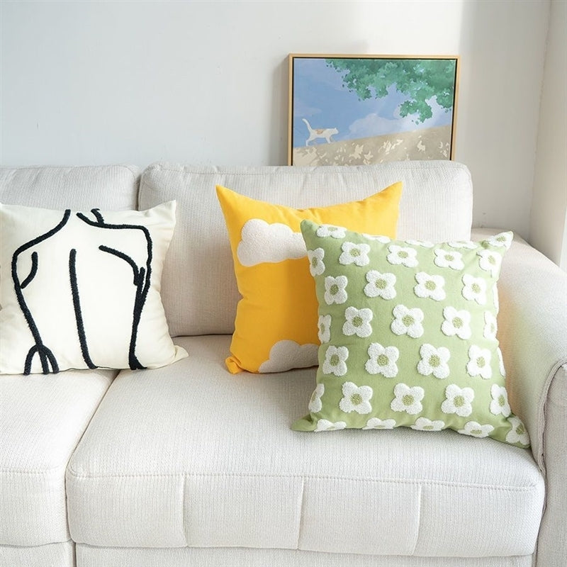 Sofa, pillow, and cushion