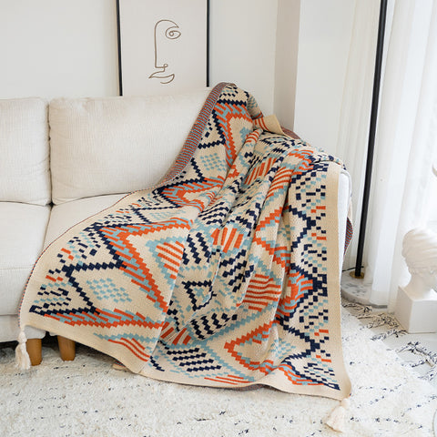 Bohemian sofa blanket