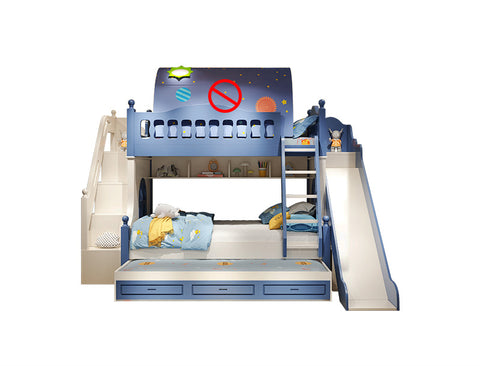 Children&#039;s bed bunk bed slide combination bed