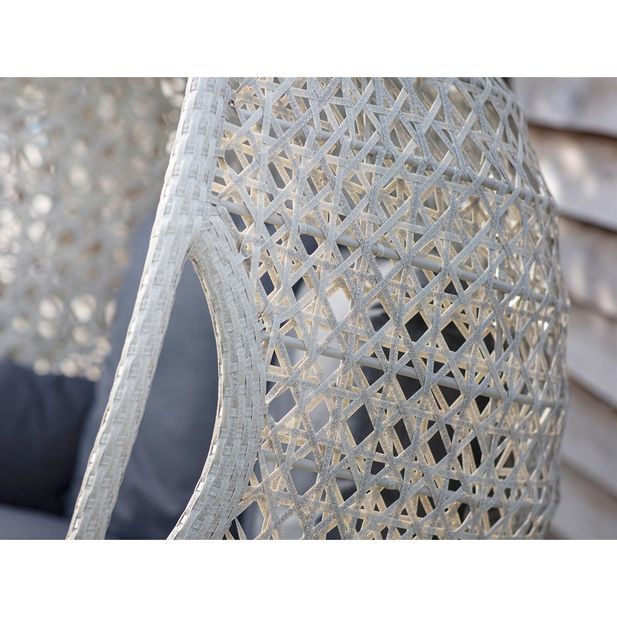 Dove Grey Rattan Double Hanging Cocoongarden