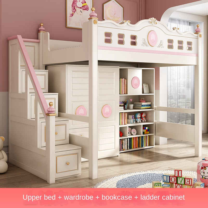 Pink Multi functional Combination Bed