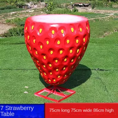 Strawberry model fruit sculpture orchard decorationgarden