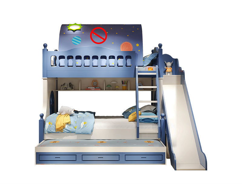 Children&#039;s bed bunk bed slide combination bed