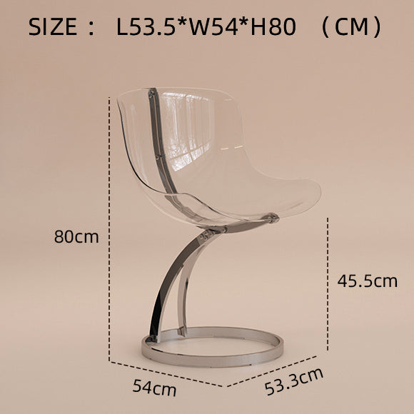 Designer's Creative Cream Home Acrylic Chair