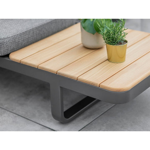 L-Shape Lounge Set With Side & Duo Coffee Tablesgarden