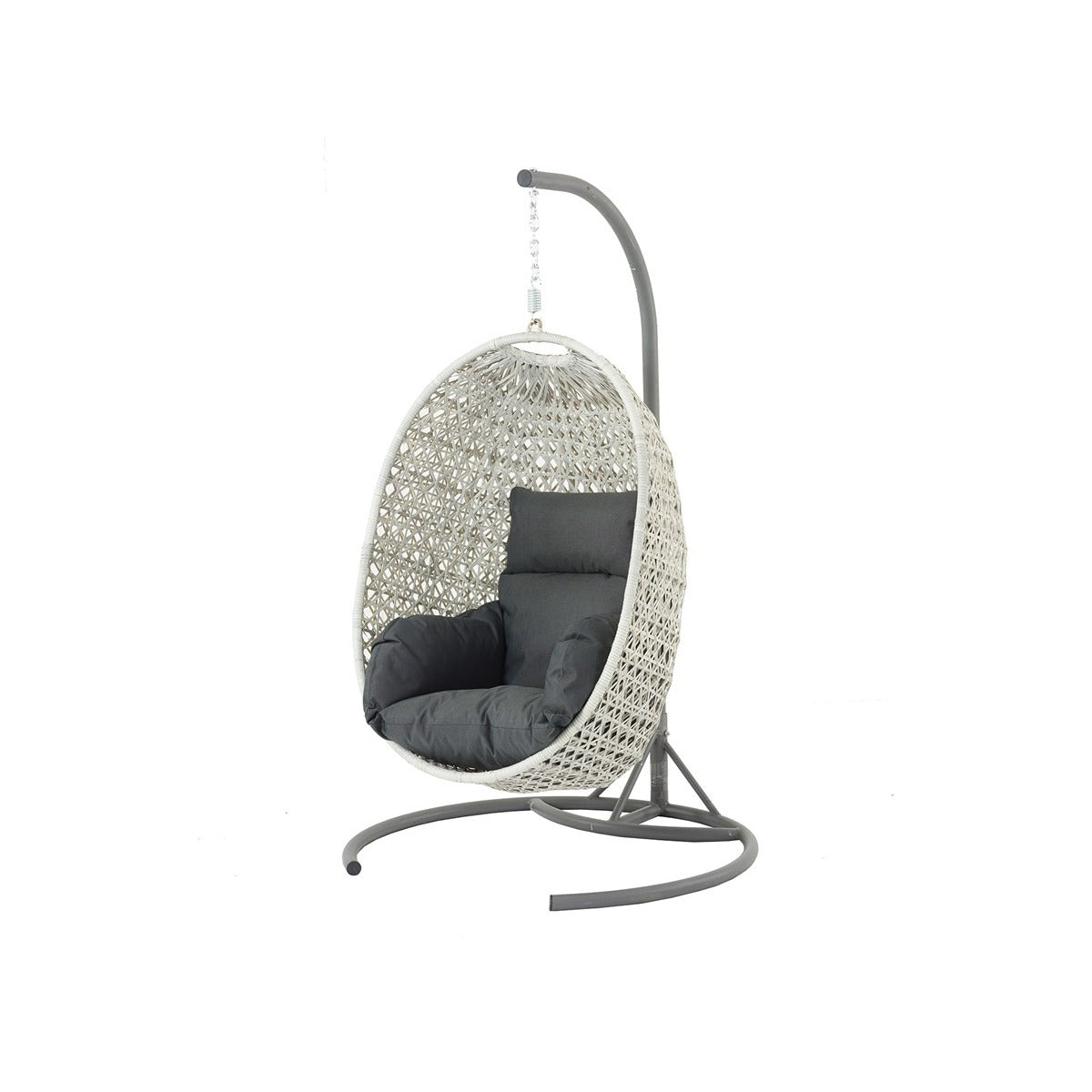 Dove Grey Rattan Single Hanging Cocoongarden