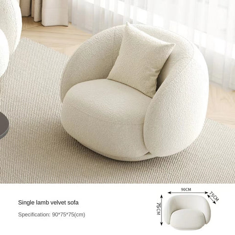 Lamb curved sofa