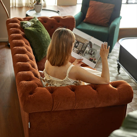 French Velvet Sofa