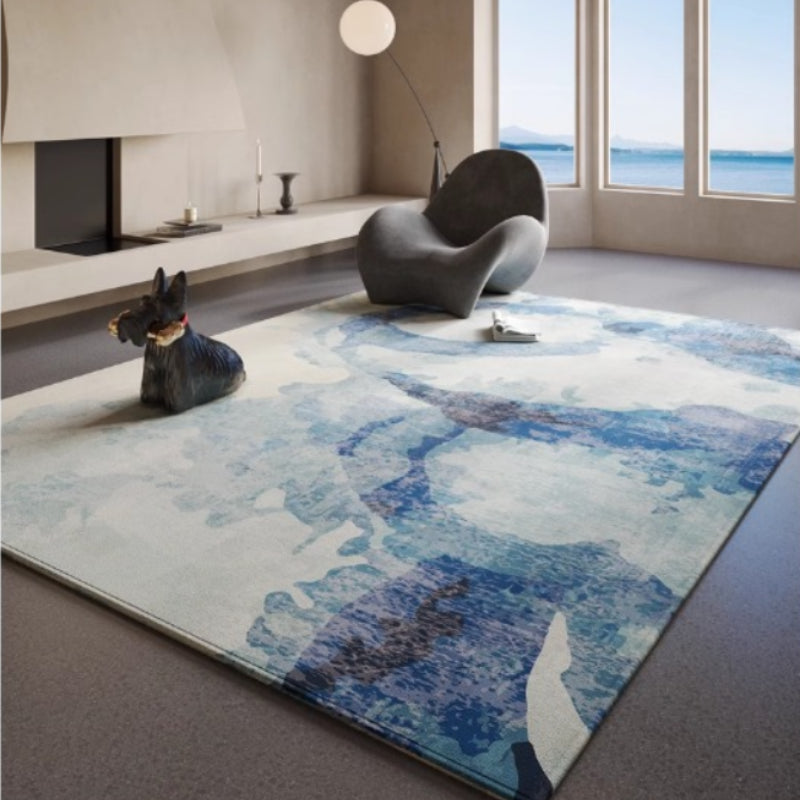 Minimalist high-end living room carpet, sofa, tea table and floor mat