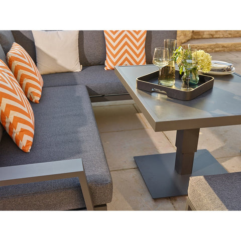 Corner Sofa with Mini Piston Adjustable Table & 2 Stoolsgarden