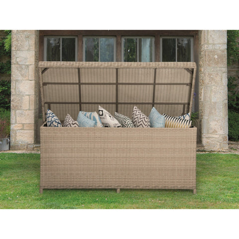 Sandstone Rattan Large Cushion Box with Linergarden