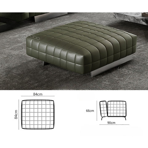 Italian minimalist leather sofa