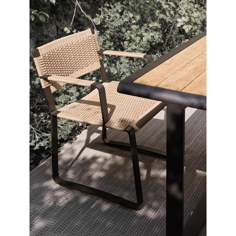 High end garden courtyard teak long table, sun protection and waterproof sofagarden