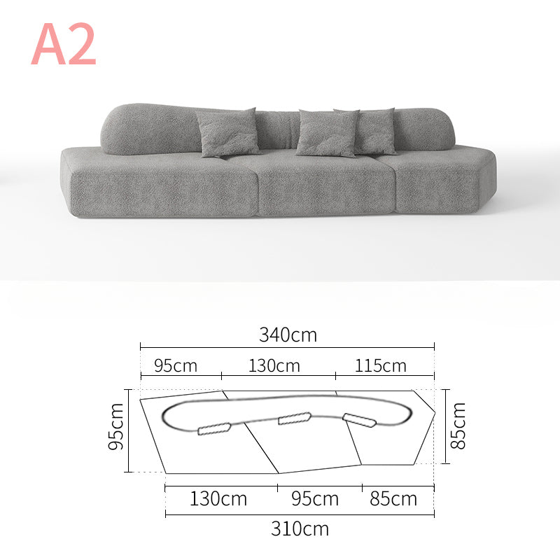 Italian modular fabric sofa