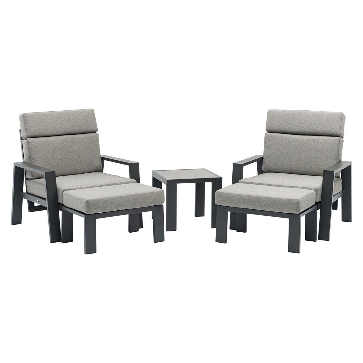 Recliner Set with 2 Footstools & Side Tablegarden