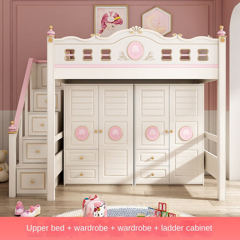 Pink Multi functional Combination Bed