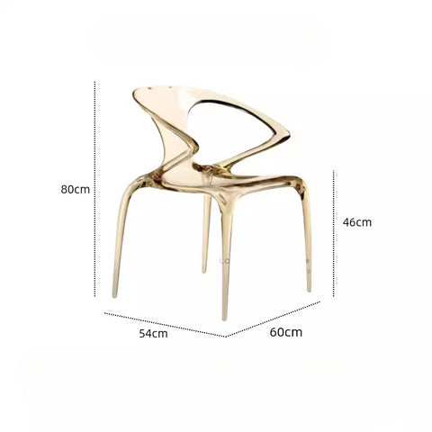 Italian designer AVA transparent high-end Rochburg leisure chair Little Red Book shaped resin home dining chair