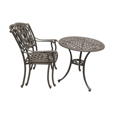 Stone Cast Aluminium 2 Seat Bistro Setgarden