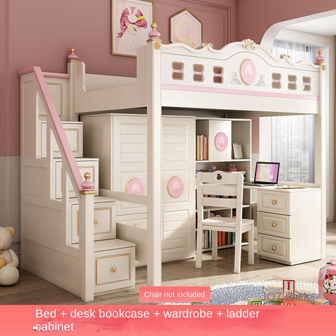 Pink Multi functional Combination Bed