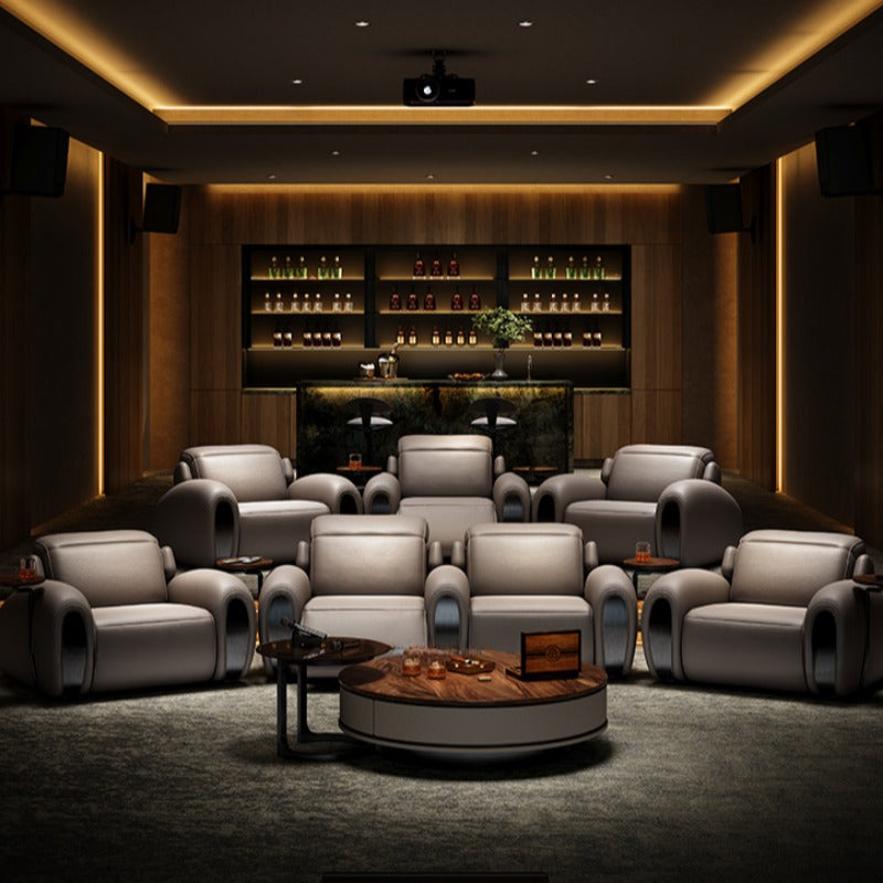 Family Theater Sofa High Sense Villa Whole House Supporting Electric Function Video Room Sofa