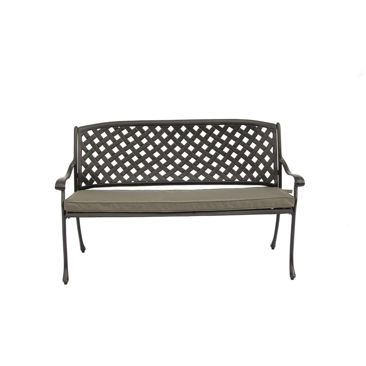 Black Cast Aluminium 3 Seat Benchgarden