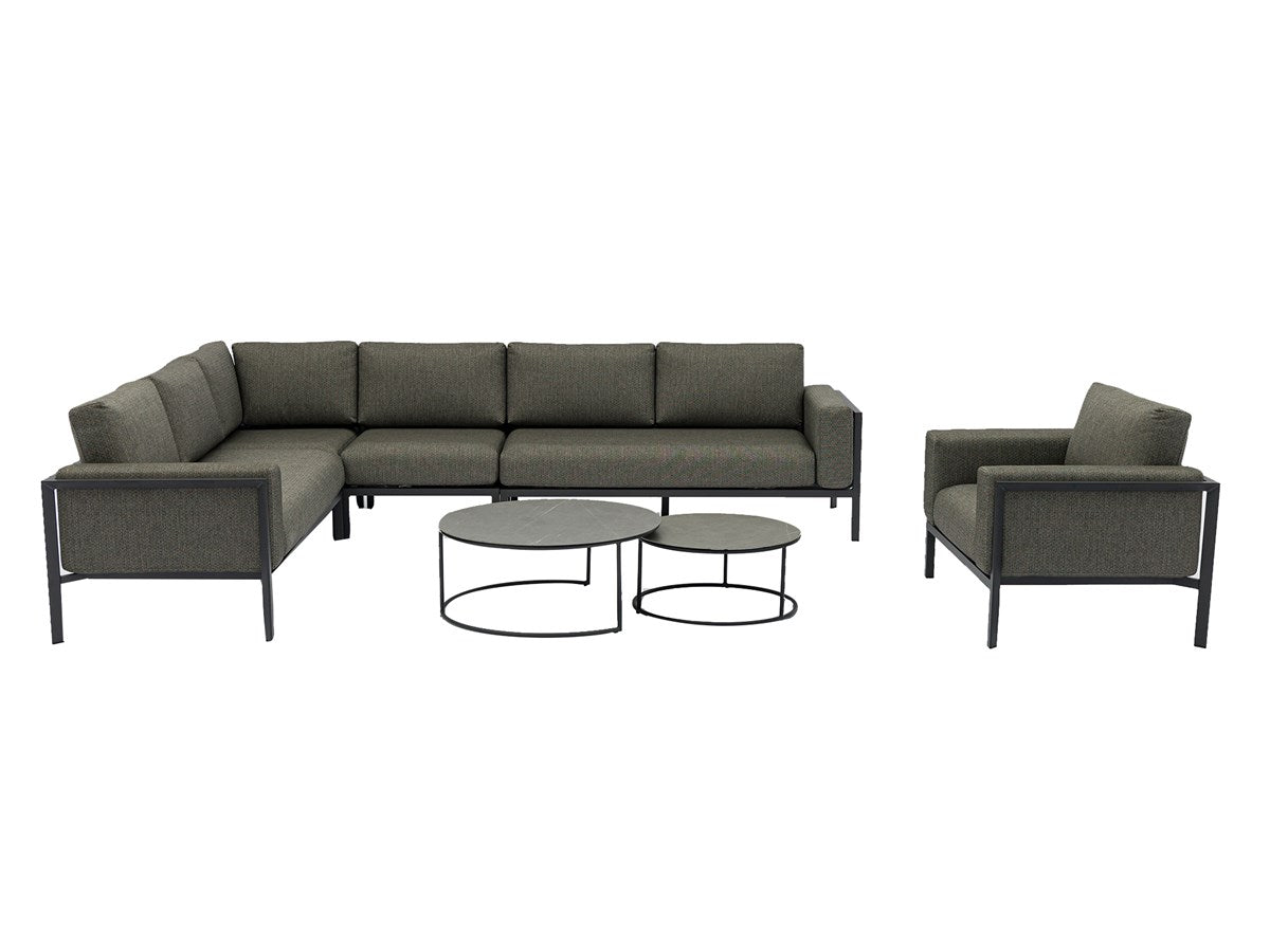 L-Shape Sofa Set with Duo Coffee Tablegarden