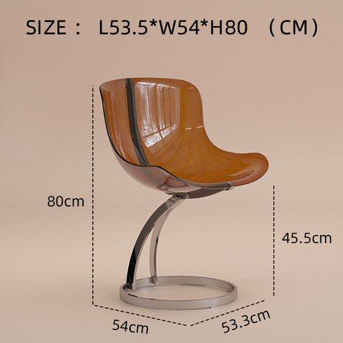 Designer's Creative Cream Home Acrylic Chair