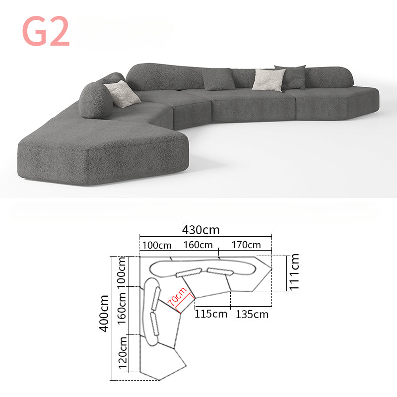 Italian modular fabric sofa