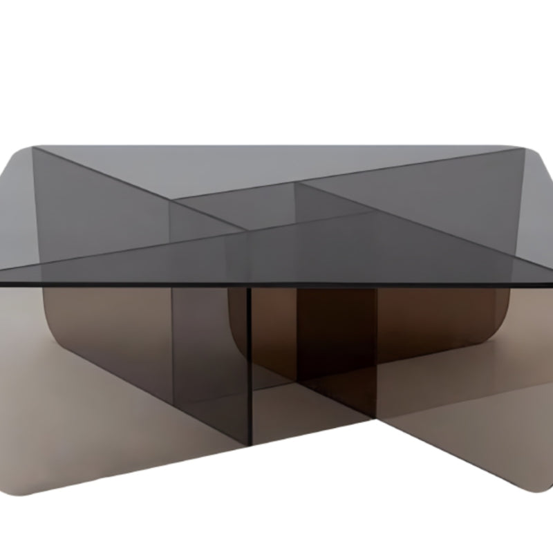 Creative modern design acrylic grey square tea table