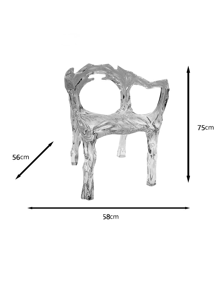 Transparent resin crystal tea table