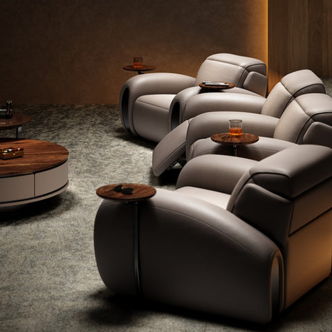 Family Theater Sofa High Sense Villa Whole House Supporting Electric Function Video Room Sofa