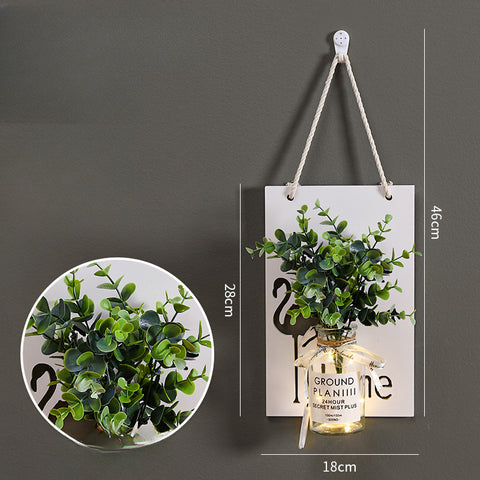 Wall flower basket ornaments live room wall bionic flower background decoration