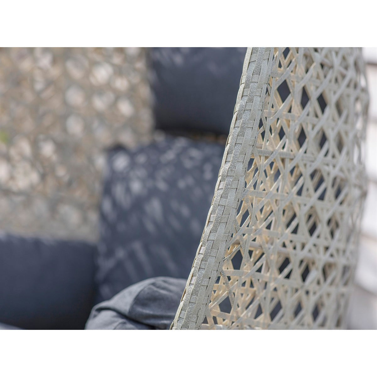 Dove Grey Rattan Single Hanging Cocoongarden