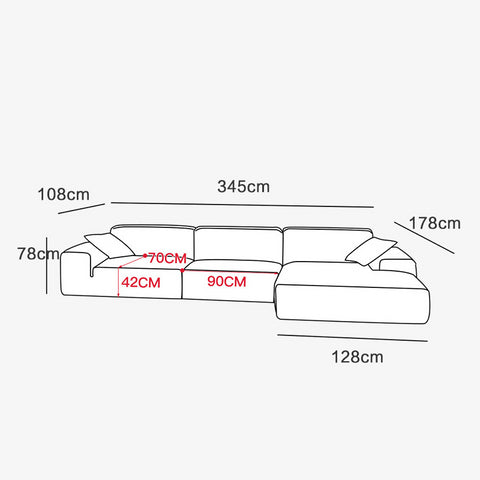 Italian minimalist high-end all-leather sofa