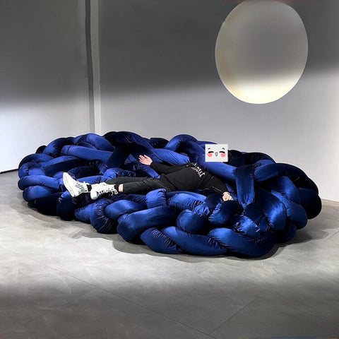 Woven winding Boa special-shaped fabric sofa