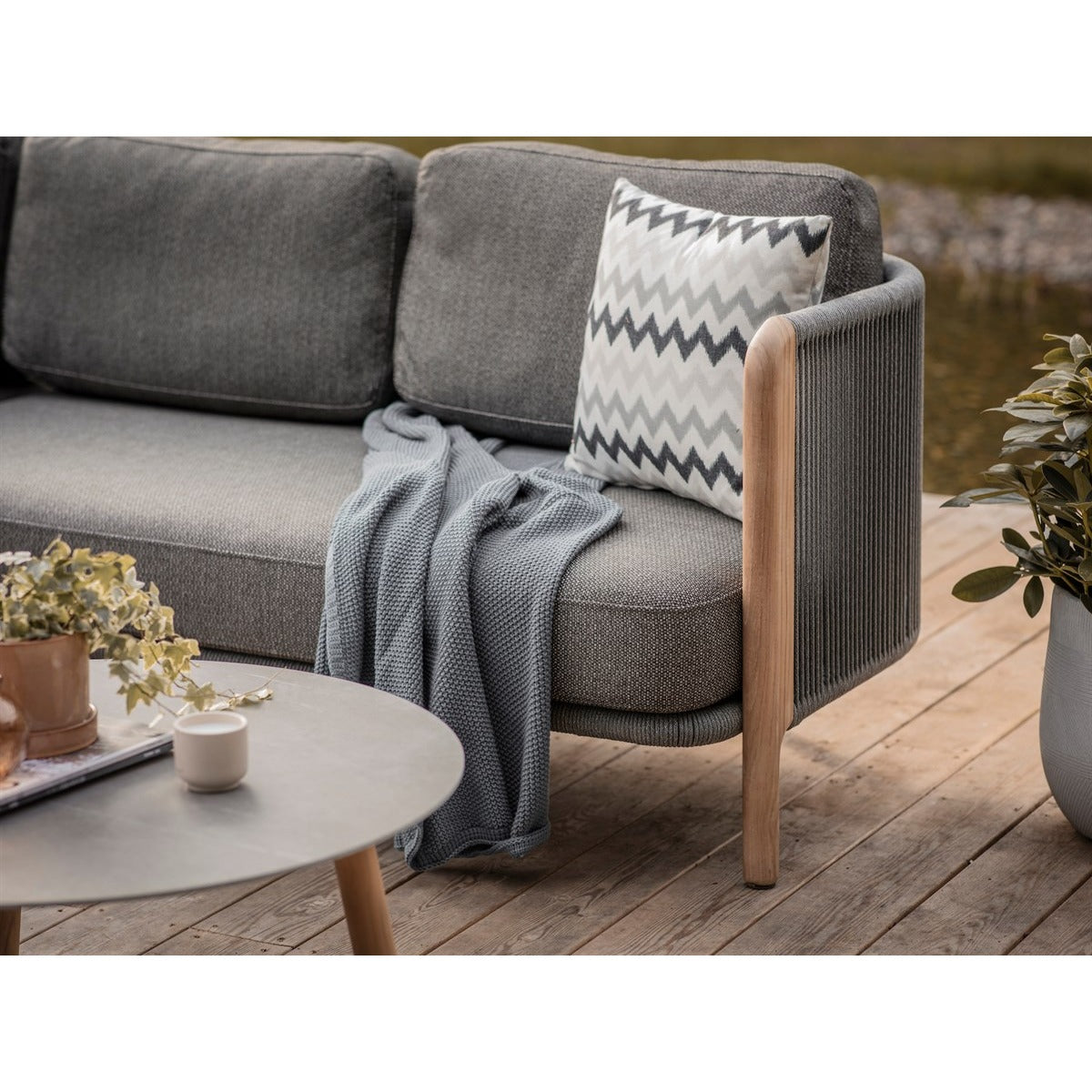 Corner Sofa Set with Duo Coffee Tablegarden