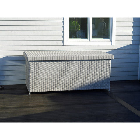 Dove Grey Rattan Standard Cushion Box including Linergarden