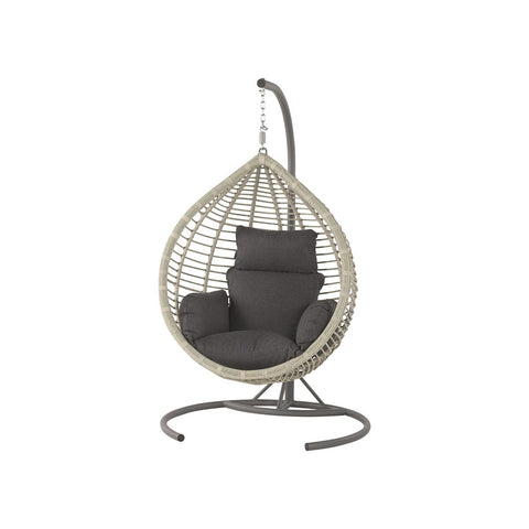 Dove Grey Rattan Single Tulip Open Weave Cocoongarden