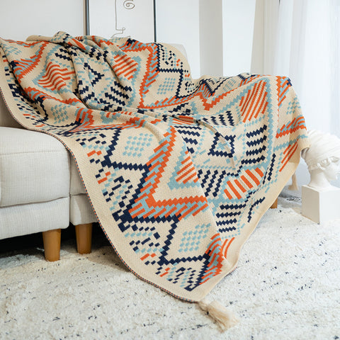 Bohemian sofa blanket