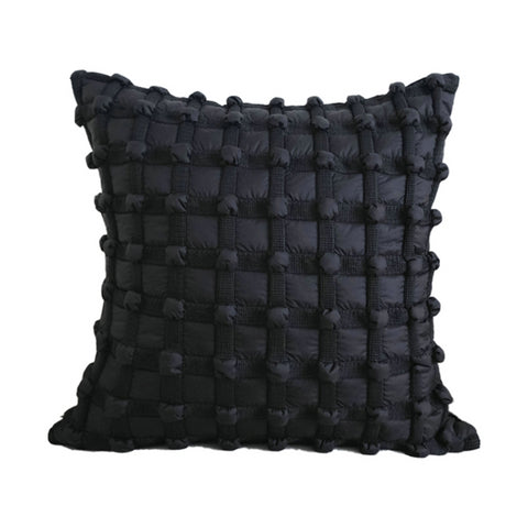 Premium black and white checked cushion cushion